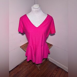 Elle Pink Peplum Top